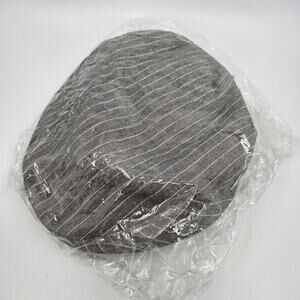 UBI Newsboy Cap Men's M/L Gray Stripe Cabbie Driving Golf Flat Cap NWT M3395